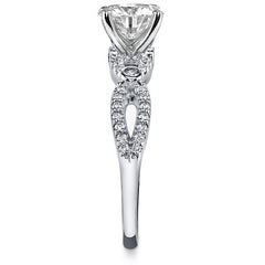Split Shank Moissanite & Diamond Engagement Ring
