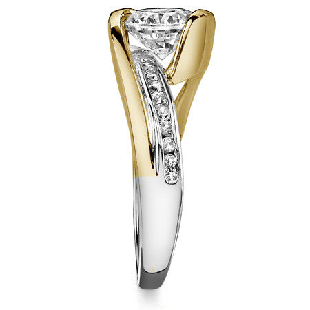 Modern Style Moissanite Engagement Ring