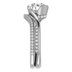 Semi-Bezel Bypass Moissanite Engagement Ring
