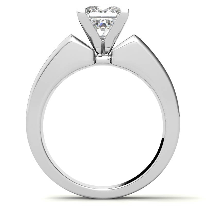 Square Moissanite Engagement Ring Setting, 2.1ct