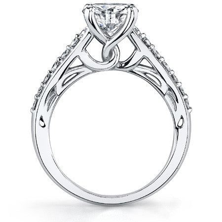 Round Designer Inspired Moissanite Engagement Ring