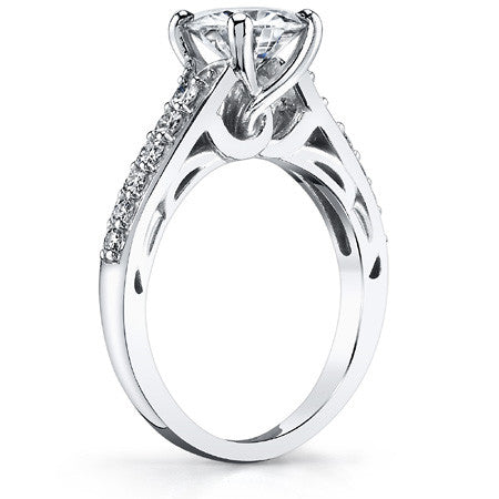 Round Designer Inspired Moissanite Engagement Ring