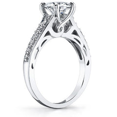 Round Designer Inspired Moissanite Engagement Ring