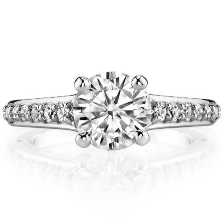 Round Designer Inspired Moissanite Engagement Ring