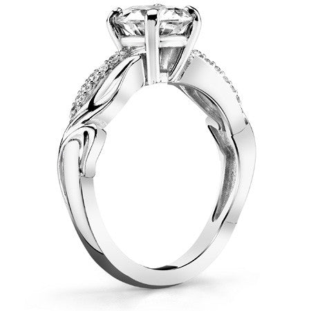 Round Designer Inspired Moissanite Engagement Ring