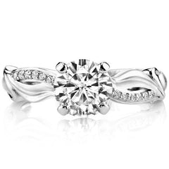 Round Designer Inspired Moissanite Engagement Ring