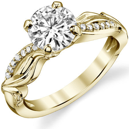 Round Designer Inspired Moissanite Engagement Ring
