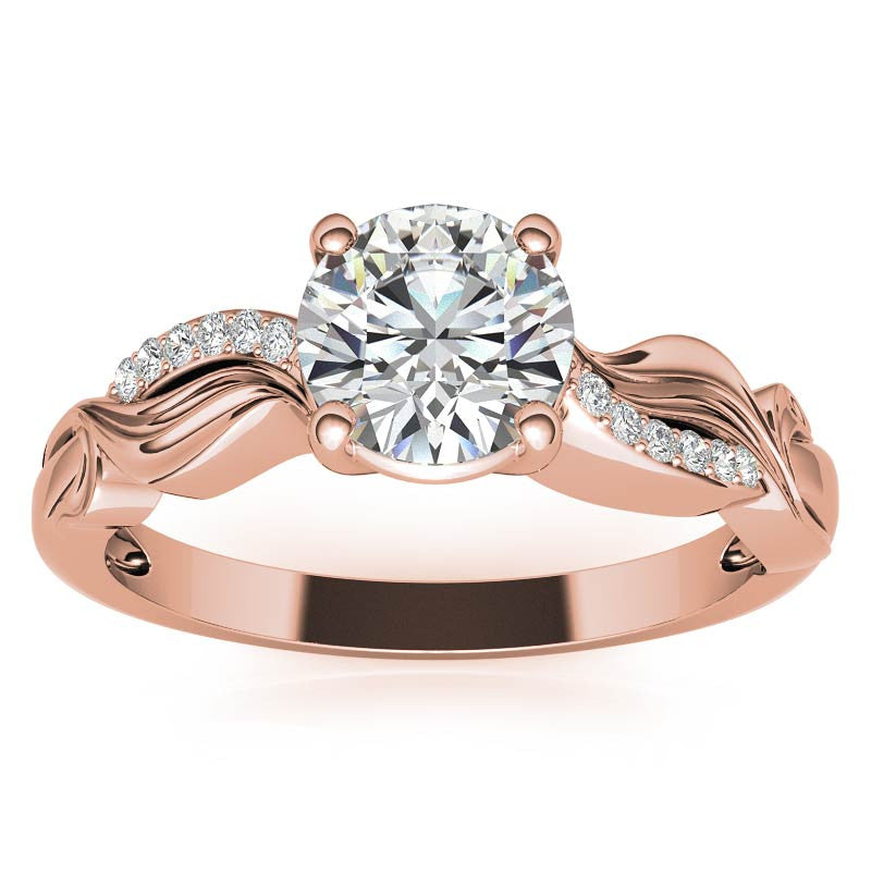 Round Designer Inspired Moissanite Engagement Ring
