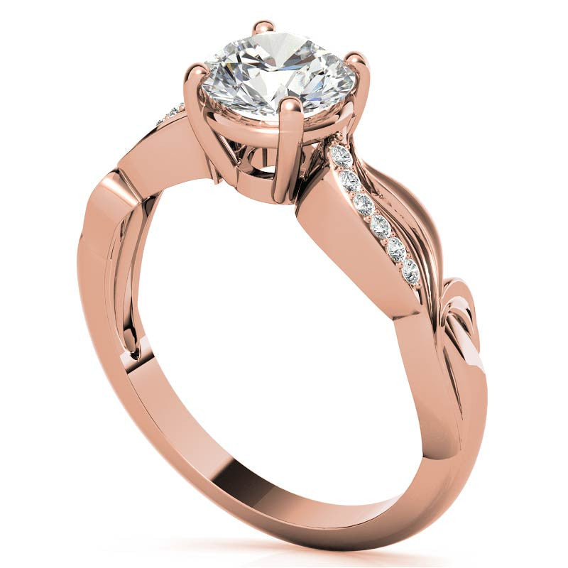 Round Designer Inspired Moissanite Engagement Ring
