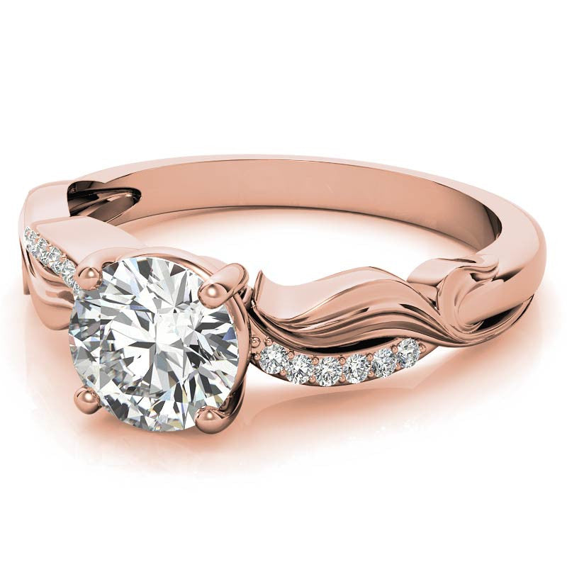 Round Designer Inspired Moissanite Engagement Ring