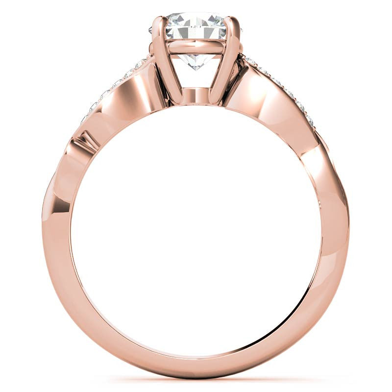Round Designer Inspired Moissanite Engagement Ring