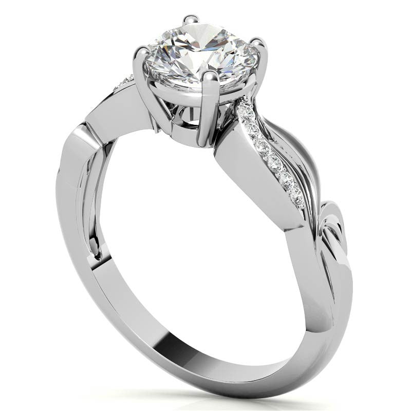 Round Designer Inspired Moissanite Engagement Ring