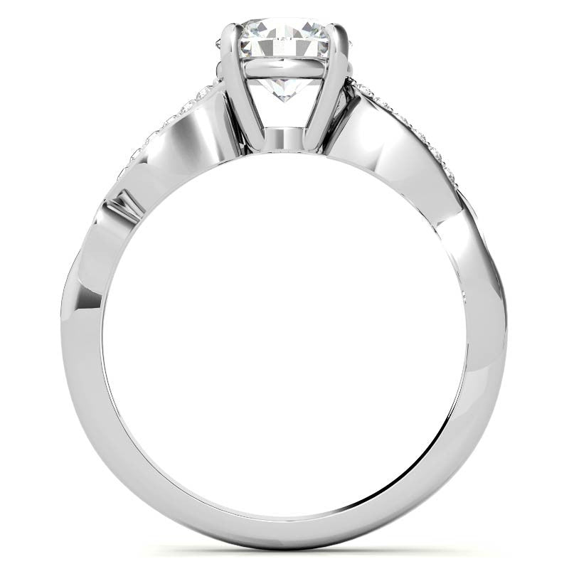 Round Designer Inspired Moissanite Engagement Ring