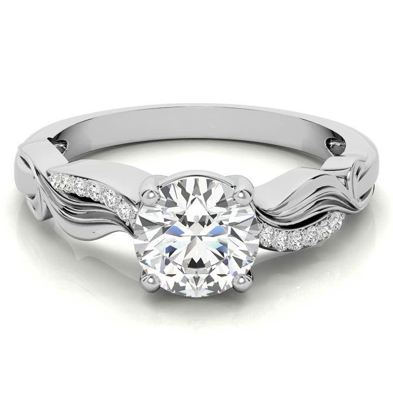 Round Designer Inspired Moissanite Engagement Ring