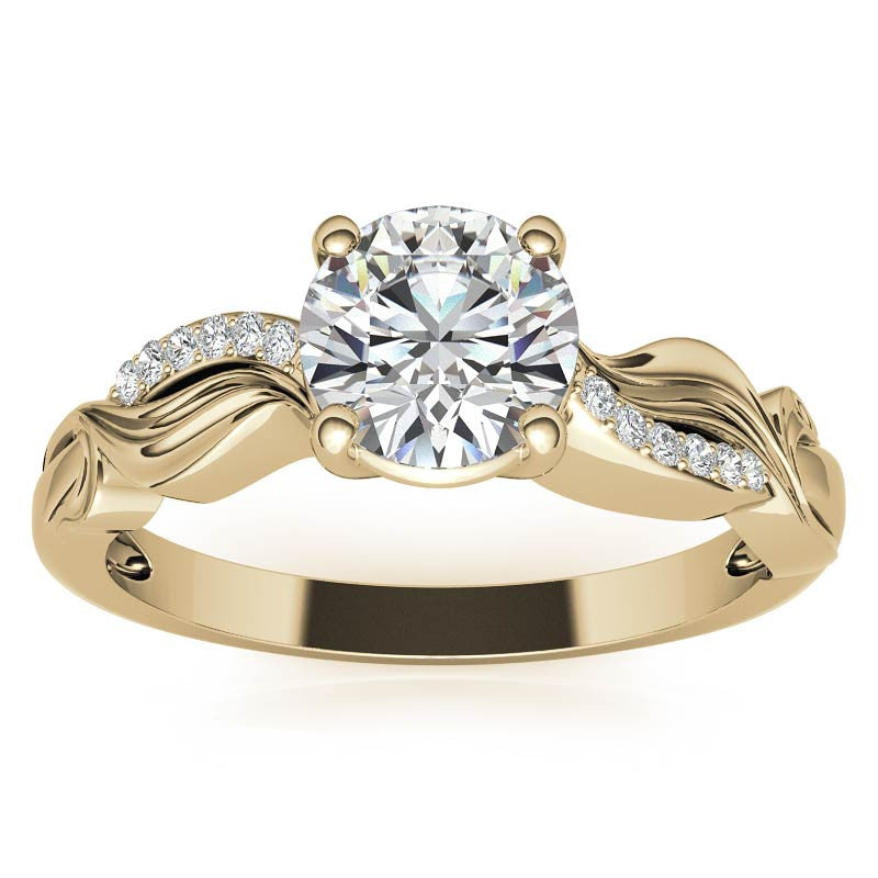 Round Designer Inspired Moissanite Engagement Ring