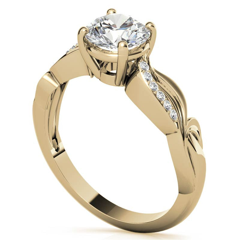 Round Designer Inspired Moissanite Engagement Ring