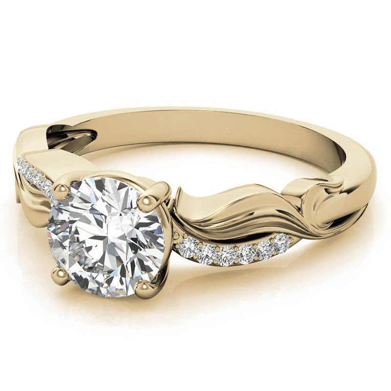 Round Designer Inspired Moissanite Engagement Ring