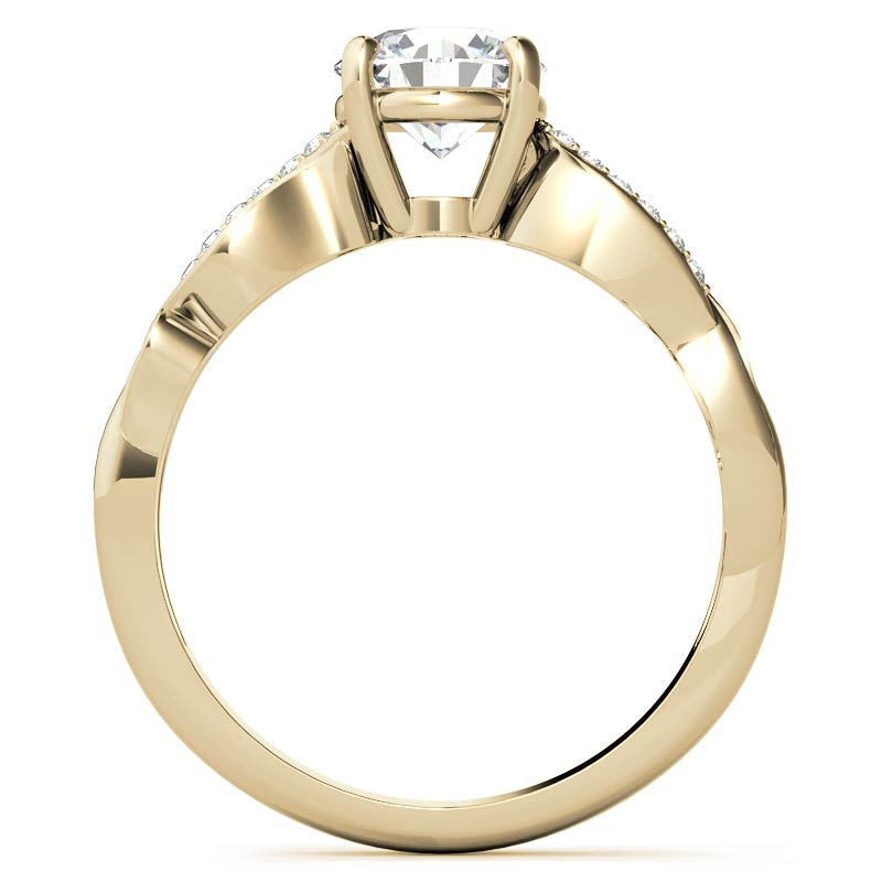 Round Designer Inspired Moissanite Engagement Ring
