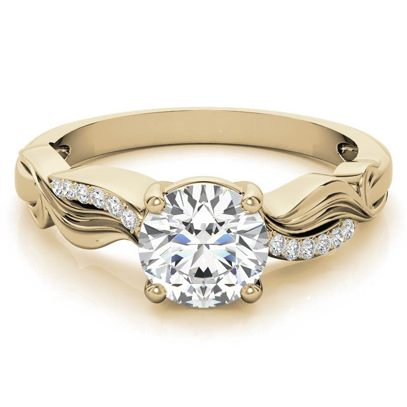 Round Designer Inspired Moissanite Engagement Ring