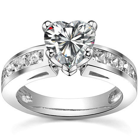 Square Moissanite Engagement Ring Setting, 1.3ct
