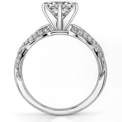 Moissanite & Diamond Infinity Twisted Engagement Ring, 0.25ct