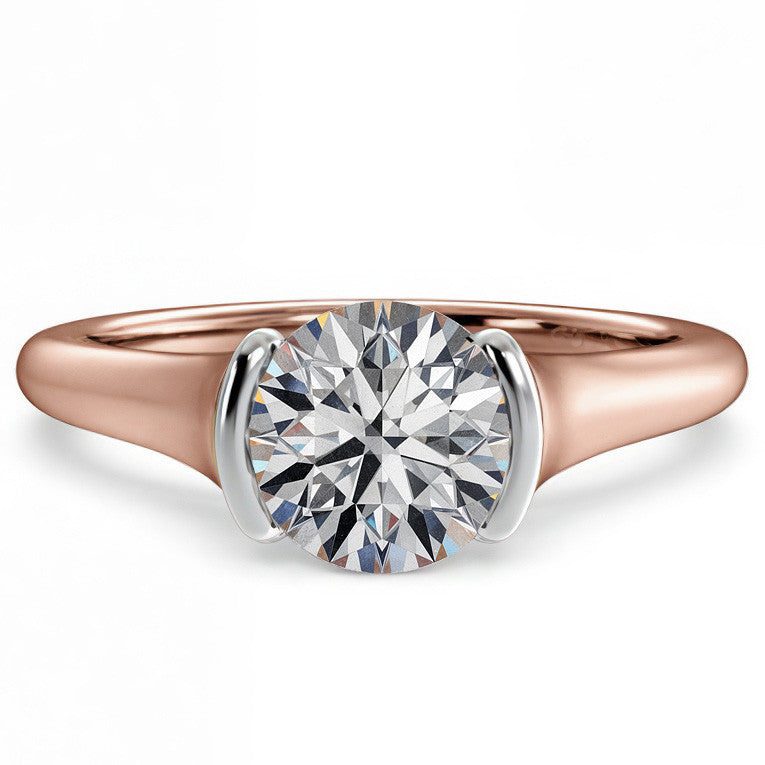 Semi-Bezel Ring with Surprise Diamond