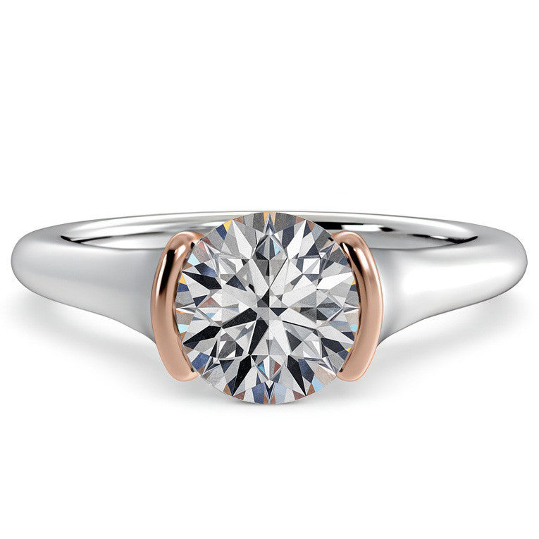 Semi-Bezel Ring with Surprise Diamond