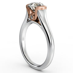 Semi-Bezel Ring with Surprise Diamond