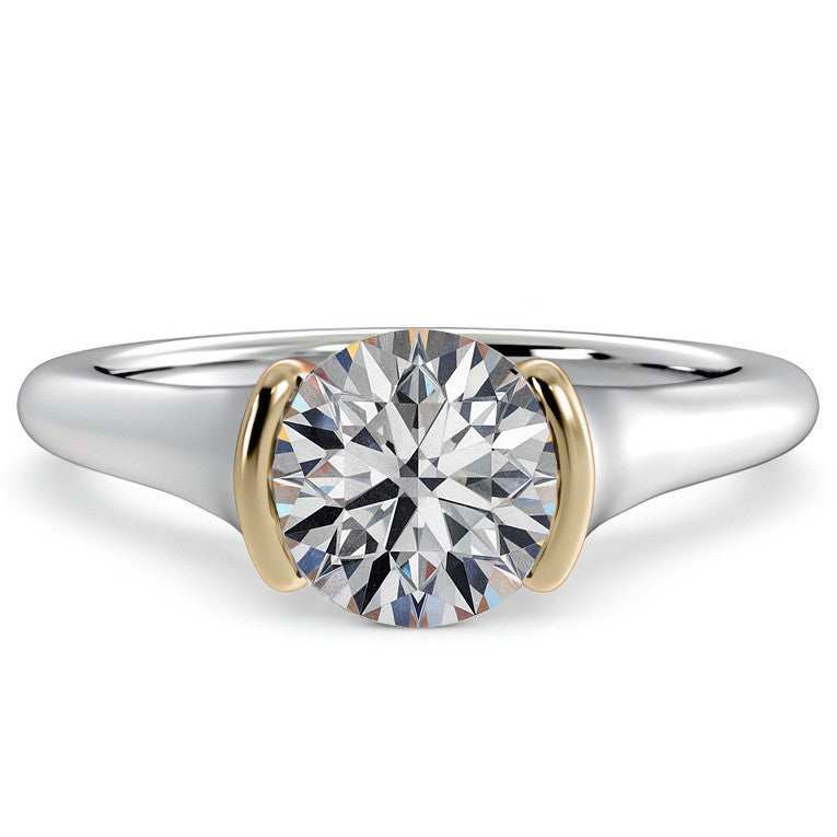 Semi-Bezel Ring with Surprise Diamond