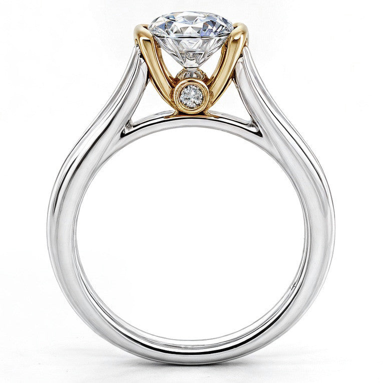 Semi-Bezel Ring with Surprise Diamond