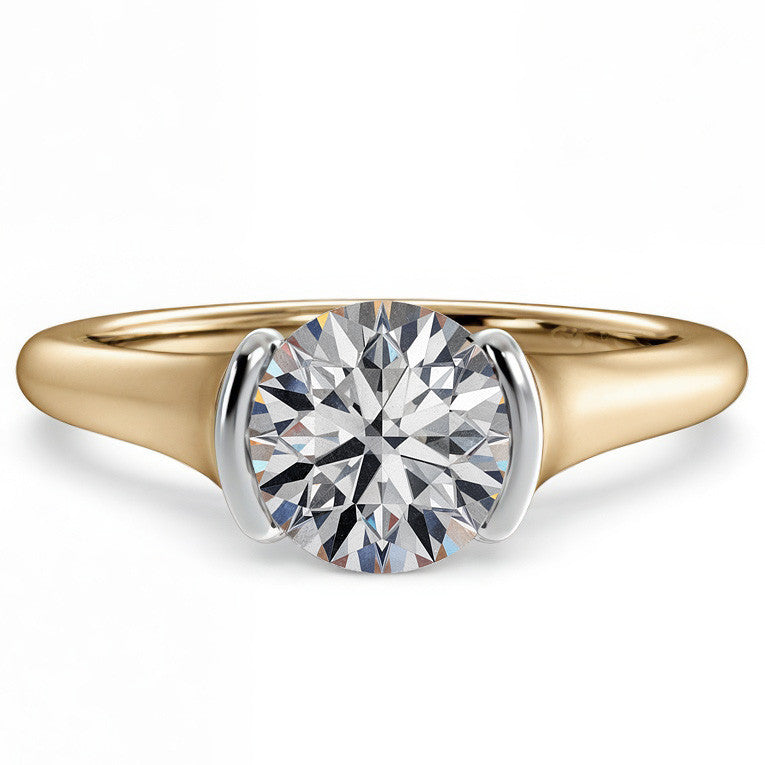 Semi-Bezel Ring with Surprise Diamond
