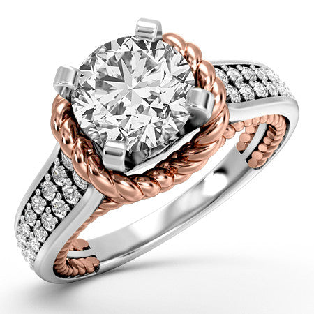 Woven Cathedral Engagement Ring