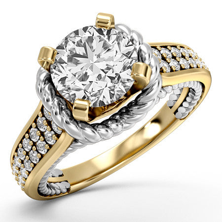 Woven Cathedral Engagement Ring