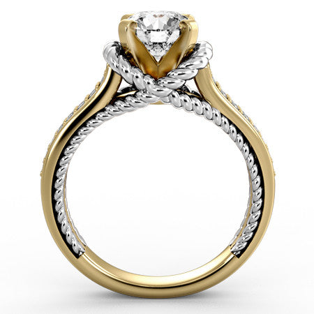 Woven Cathedral Engagement Ring