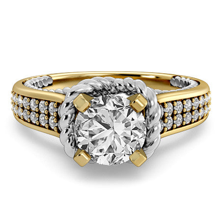 Woven Cathedral Engagement Ring
