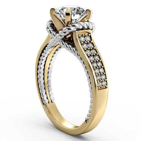 Woven Cathedral Engagement Ring