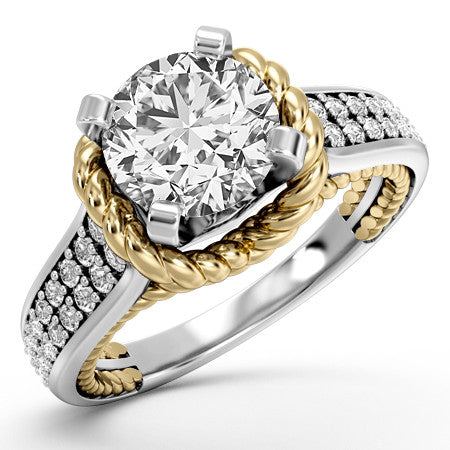 Woven Cathedral Engagement Ring