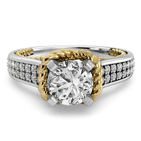 Woven Cathedral Engagement Ring