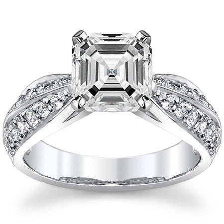 Round Brilliant Moissanite Engagement Ring Setting