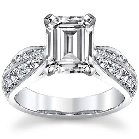 Round Brilliant Moissanite Engagement Ring Setting