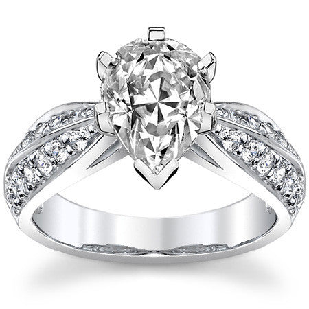 Round Brilliant Moissanite Engagement Ring Setting