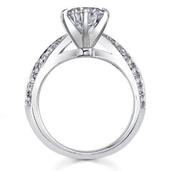 Round Brilliant Moissanite Engagement Ring Setting