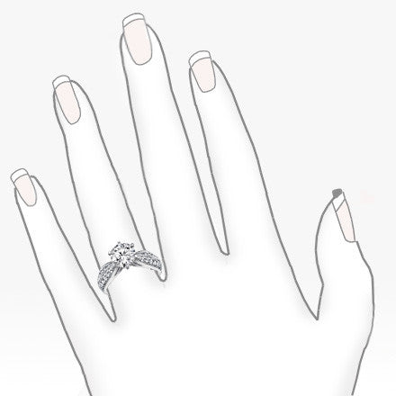 Round Brilliant Moissanite Engagement Ring Setting