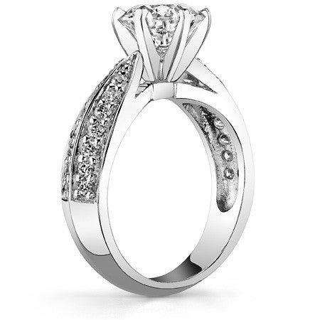 Round Brilliant Moissanite Engagement Ring Setting