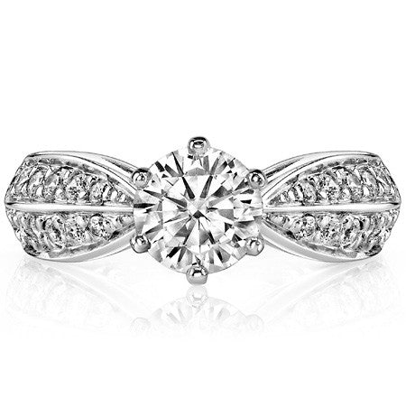 Round Brilliant Moissanite Engagement Ring Setting