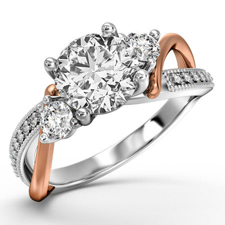 Round Split Shank Engagement Ring
