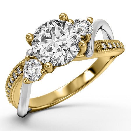Round Split Shank Engagement Ring