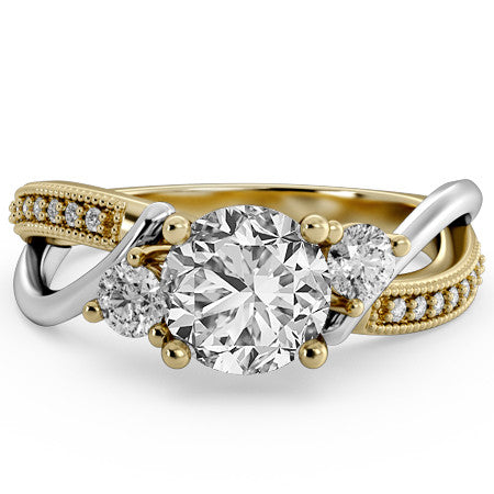 Round Split Shank Engagement Ring