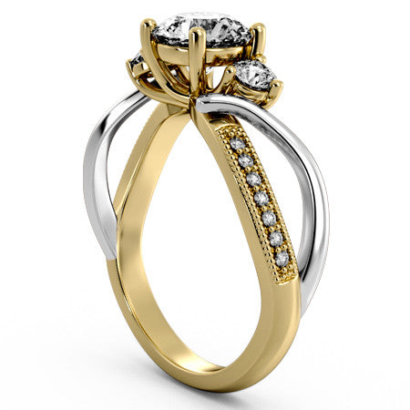 Round Split Shank Engagement Ring