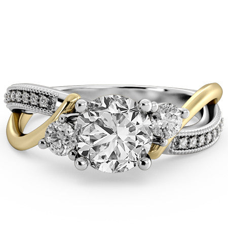 Round Split Shank Engagement Ring